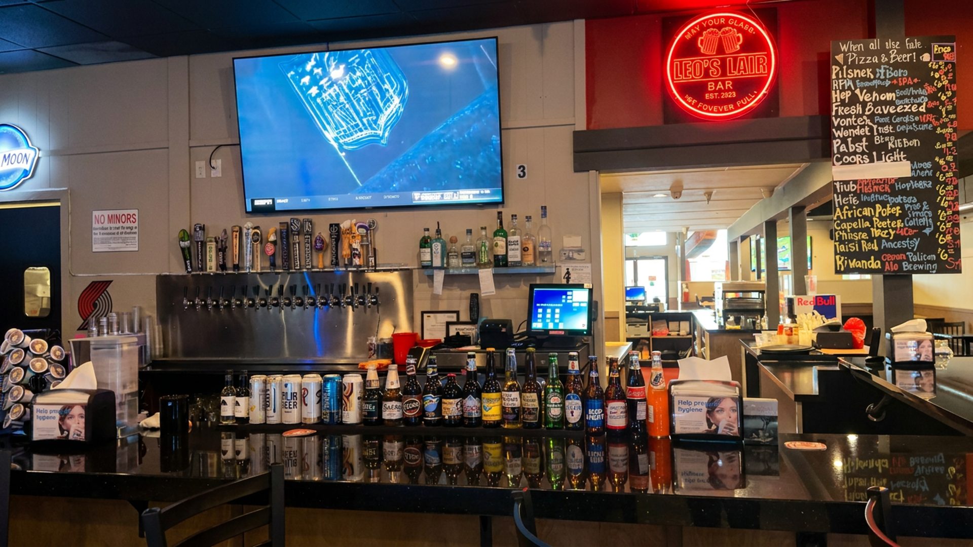 The bar, the game, the cold pint